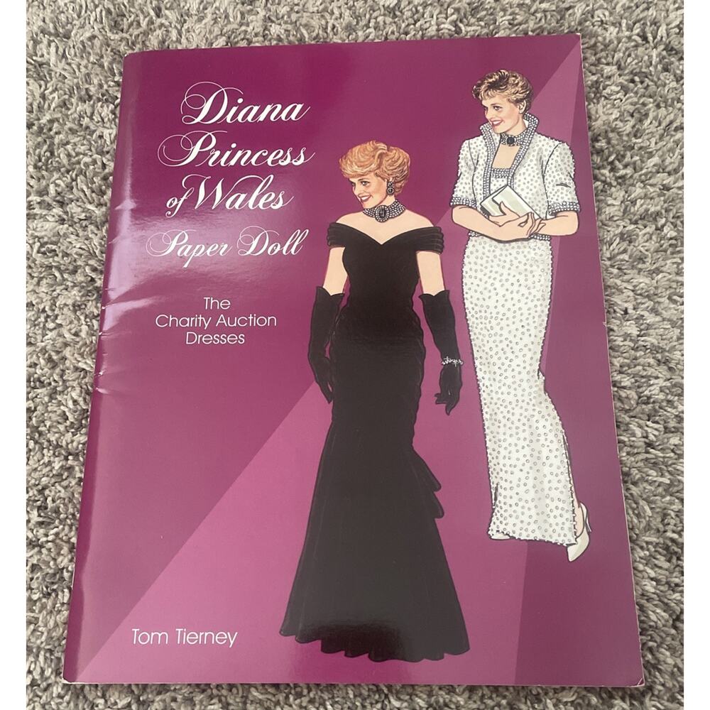 Diana Princess of Wales Paper Doll The Charity Auction Dresses Tom TIERNEY 1997